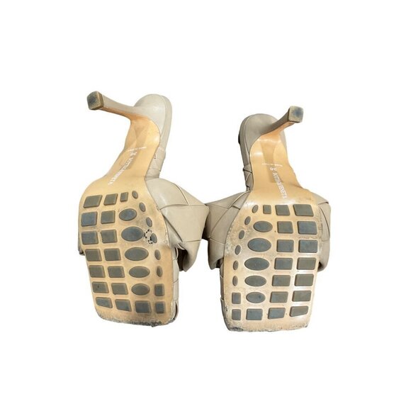 BOTTEGA VENETA The Lido Sandals in Cane Sugar 36 Womens Leather High Heels - Picture 9 of 16